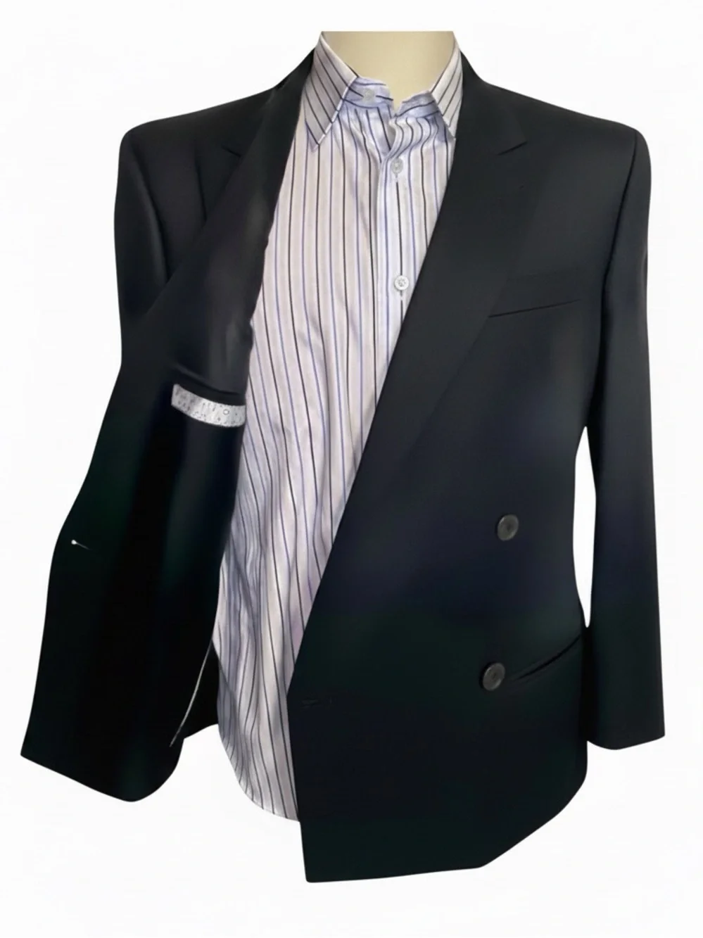 Perry Ellis Portfolio Double Breasted Sport Coat | Dark Charcoal | Made in USA